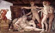 Michelangelo Buonarroti Drunkenness of Noah France oil painting reproduction
